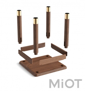 Набір меблів Xiaomi Tongshifu Small Walnut Wood Series Black Walnut (стіл + 2 табурета)